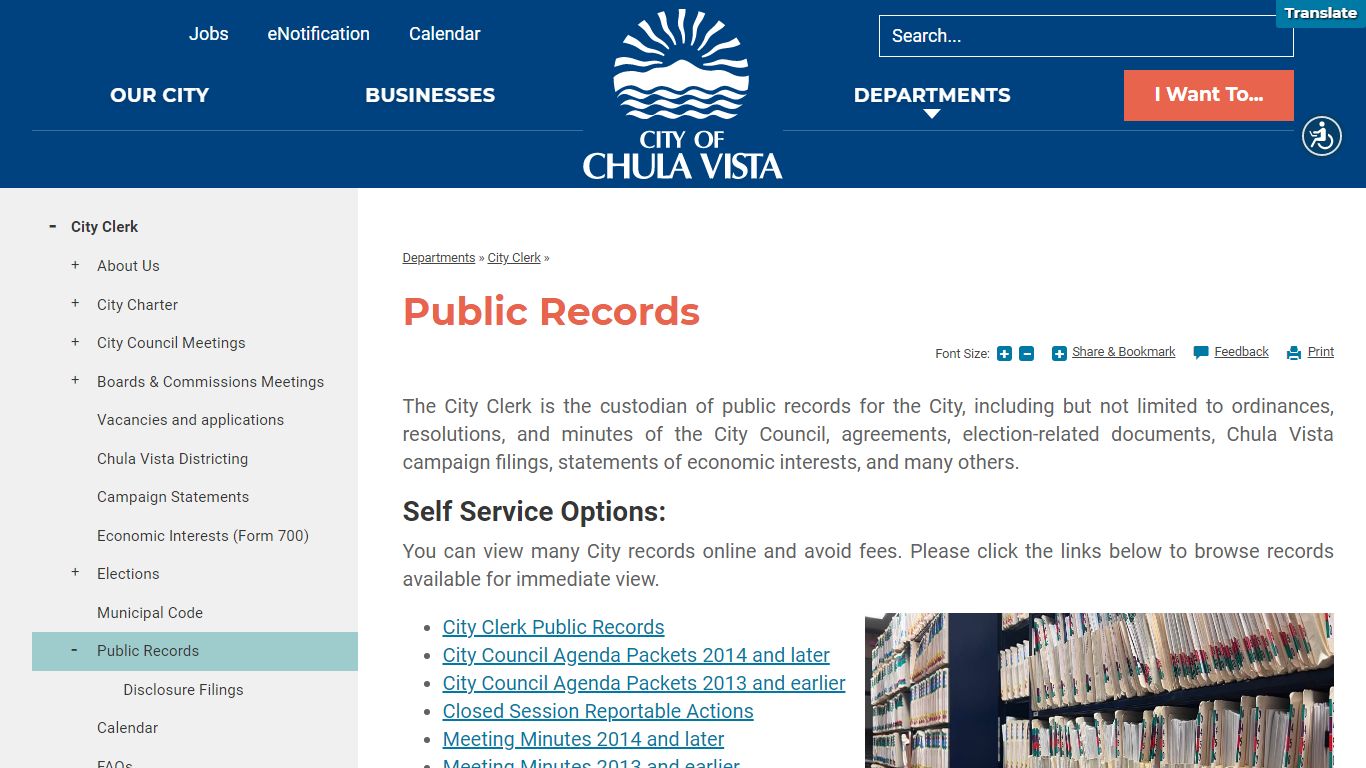 Public Records | City of Chula Vista