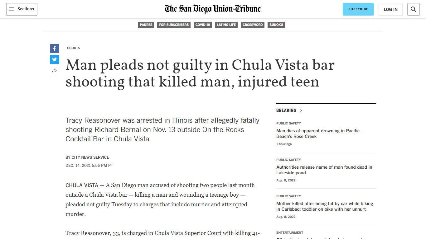 San Diego man pleads not guilty to shooting outside Chula ...